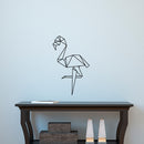 Vinyl Wall Art Decal - Geometric Flamingo - 23" x 15.5" - Stencil Adhesive Vinyl Sticker Decals For Home Apartment Workplace Use - Bird Design For Modern Living Room Bedroom Decor (23" x 15.5"; Black) 3