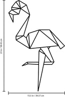 Vinyl Wall Art Decal - Geometric Flamingo - 23" x 15.5" - Stencil Adhesive Vinyl Sticker Decals For Home Apartment Workplace Use - Bird Design For Modern Living Room Bedroom Decor (23" x 15.5"; Black) 4