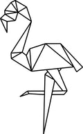 Vinyl Wall Art Decal - Geometric Flamingo - 23" x 15.5" - Stencil Adhesive Vinyl Sticker Decals For Home Apartment Workplace Use - Bird Design For Modern Living Room Bedroom Decor (23" x 15.5"; Black) 1