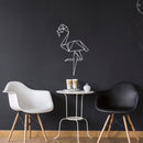 Vinyl Wall Art Decal - Geometric Flamingo - 23" x 15.5" - Stencil Adhesive Vinyl Sticker Decals For Home Apartment Workplace Use - Bird Design For Modern Living Room Bedroom Decor (23" x 15.5"; White) 3
