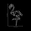 Vinyl Wall Art Decal - Geometric Flamingo - 23" x 15.5" - Stencil Adhesive Vinyl Sticker Decals For Home Apartment Workplace Use - Bird Design For Modern Living Room Bedroom Decor (23" x 15.5"; White) 4