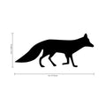 Set of 15 Vinyl Wall Art Decal - Fox Patterns - 2.Each - Stencil Adhesive Vinyl for Home Apartment Workplace Use - Cool Simple Shapes for Living Room Bedroom Decor (2.Each; Black) 1