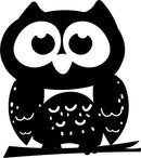 Vinyl Wall Art Decal - Little Owl - - Cute Animal Decor For Light Switch Window Mirror Luggage Car Bumper Laptop Computer Peel And Stick Skin Sticker Designs 1