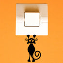 Vinyl Wall Art Decal - Hanging Cat - 4" x 2.5" - Cute Animal Decor For Light Switch Window Mirror Luggage Car Bumper Laptop Computer Peel And Stick Skin Sticker Designs 1