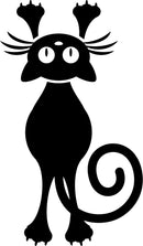 Vinyl Wall Art Decal - Hanging Cat - 4" x 2.5" - Cute Animal Decor For Light Switch Window Mirror Luggage Car Bumper Laptop Computer Peel And Stick Skin Sticker Designs 4