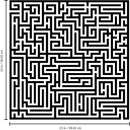 Vinyl Wall Art Decal - Labyrinth - Modern Contemporary Maze Design - Trendy Decor for Home Living Room Bedroom Office Workplace Peel Off Vinyl Stickers (23" x 23"; White) 4