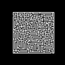 Vinyl Wall Art Decal - Labyrinth - 23" x 23" - Modern Contemporary Maze Design - Trendy Decor for Home Living Room Bedroom Office Workplace Peel Off Vinyl Stickers (23" x 23"; White) 1