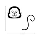 Vinyl Wall Art Decal - Little Monkey - 4" x 4.6" - Cute Animal Decor for Light Switch Window Mirror Luggage Car Bumper Laptop Computer Peel and Stick Skin Sticker Designs 3