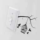 Vinyl Wall Art Decal - Tree Branch And Birdcage - 4. - Cute Animal Decor For Light Switch Window Mirror Luggage Car Bumper Laptop Computer Peel And Stick Skin Sticker Designs 2