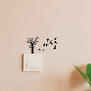 Vinyl Wall Art Decal - Tree And Birds - 2.- Cute Animal Decor For Light Switch Window Mirror Luggage Car Bumper Laptop Computer Peel And Stick Skin Sticker Designs 2