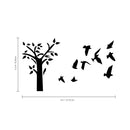 Vinyl Wall Art Decal - Tree and Birds - 2.5" x 5" - Cute Animal Decor for Light Switch Window Mirror Luggage Car Bumper Laptop Computer Peel and Stick Skin Sticker Designs 3