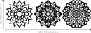 Vinyl Wall Art Decal - Set Of 3 Mandalas - Sticker Vinyl For Home Apartment Workplace Use - Beautiful Geometric Universe Symbol For Living Room Dorm Room Yoga Meditation 4