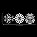 Vinyl Wall Art Decal - Set Of 3 Mandalas - 20" x 20" - Sticker Vinyl For Home Apartment Workplace Use - Beautiful Geometric Universe Symbol For Living Room Dorm Room Yoga Meditation (20" x 20"; White) 3