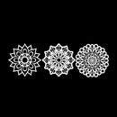 Vinyl Wall Art Decal - Set Of 3 Mandalas - 20" x 20" - Sticker Vinyl For Home Apartment Workplace Use - Beautiful Geometric Universe Symbol For Living Room Dorm Room Yoga Meditation (20" x 20"; White) 4