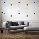 Set of 20 Vinyl Wall Art Decal - Square Patterns - 4. Each - Minimalist Vinyl Stickers for Home Apartment Bedroom - Cool Modern Decor for Living Room Workplace Use 3