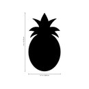 Set of 20 Vinyl Wall Art Decal - Pineapple Pattern - 4" x 2.7" Each - Fun Summer Stickers for Outdoor Indoor Use - Trendy Home Decor for Bedroom Dorm Room Apartment Wall Art (4" x 2.7" Each; Black) 1