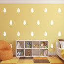 Set of 20 Vinyl Wall Art Decal - Pineapple Pattern - 4" x 2.7" Each - Fun Summer Stickers for Outdoor Indoor Use - Trendy Home Decor for Bedroom Dorm Room Apartment Wall Art (4" x 2.7" Each; White) 1