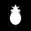 Set of 20 Vinyl Wall Art Decal - Pineapple Pattern - 4" x 2.7" Each - Fun Summer Stickers for Outdoor Indoor Use - Trendy Home Decor for Bedroom Dorm Room Apartment Wall Art (4" x 2.7" Each; White) 3