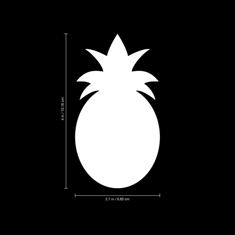 Set of 20 Vinyl Wall Art Decal - Pineapple Pattern - 4" x 2.7" Each - Fun Summer Stickers for Outdoor Indoor Use - Trendy Home Decor for Bedroom Dorm Room Apartment Wall Art (4" x 2.7" Each; White) 3