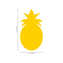Set of 20 Vinyl Wall Art Decal - Pineapple Pattern - 4" x 2.7" Each - Fun Summer Stickers for Outdoor Indoor Use - Trendy Home Decor for Bedroom Dorm Room Apartment Wall Art (4" x 2.7" Each; Yellow) 3