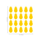 Set of 20 Vinyl Wall Art Decal - Pineapple Pattern - 4" x 2.7" Each - Fun Summer Stickers for Outdoor Indoor Use - Trendy Home Decor for Bedroom Dorm Room Apartment Wall Art (4" x 2.7" Each; Yellow) 4