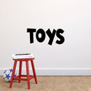 Wall Art Vinyl Decal Quote - Toys Lettering Sign- 10.5" x 23" - Unisex Kids Bedroom Decoration Vinyl Sticker - Cute Children’s Playroom Closet Door Space Classroom Daycare Decor (10.5" x 23"; Black) 2
