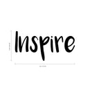 Vinyl Wall Art Decal - Inspire - 2.5" x 5" - Laptop Skin Inspiring Motivational Decal - Small Removable Waterproof Stencil Adhesive for Home Office Mirror Window Car Bumper Sticker 4