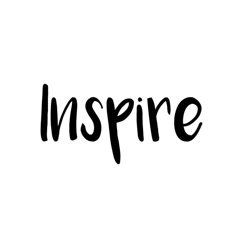 Vinyl Wall Art Decal - Inspire - 2.5" x 5" - Laptop Skin Inspiring Motivational Decal - Small Removable Waterproof Stencil Adhesive for Home Office Mirror Window Car Bumper Sticker 1