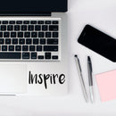 Vinyl Wall Art Decal - Inspire - 2.5" x 5" - Laptop Skin Inspiring Motivational Decal - Small Removable Waterproof Stencil Adhesive for Home Office Mirror Window Car Bumper Sticker 3