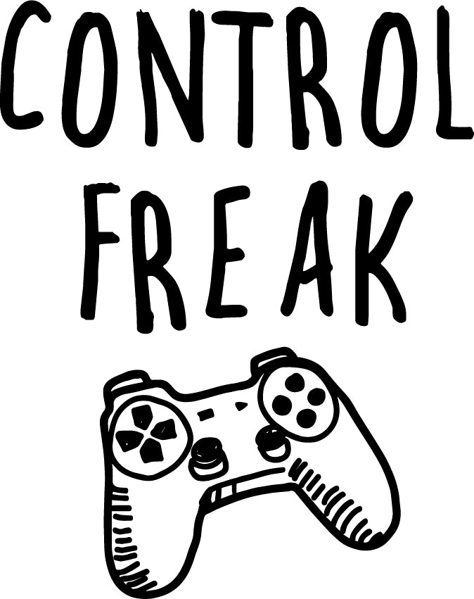 Vinyl Wall Art Decal - Control Freak - Gaming Accessory Decor For Boy Girl Teens Bedroom Adhesive Decor - Cool Game Room Peel And Stick Waterproof Sticker Design w 1