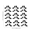 Set of 18 Pairs Vinyl Wall Art Decal - High Heels - 1.5" x 1.5" Each - Girls Teens Womens Stilettos Pumps Wedges Peep Toe Stickers - Fun Girly Theme Home Bedroom Living Room Apartment Decor 4