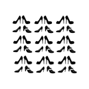 Set of 18 Pairs Vinyl Wall Art Decal - High Heels - 1.5" x 1.5" Each - Girls Teens Womens Stilettos Pumps Wedges Peep Toe Stickers - Fun Girly Theme Home Bedroom Living Room Apartment Decor 1