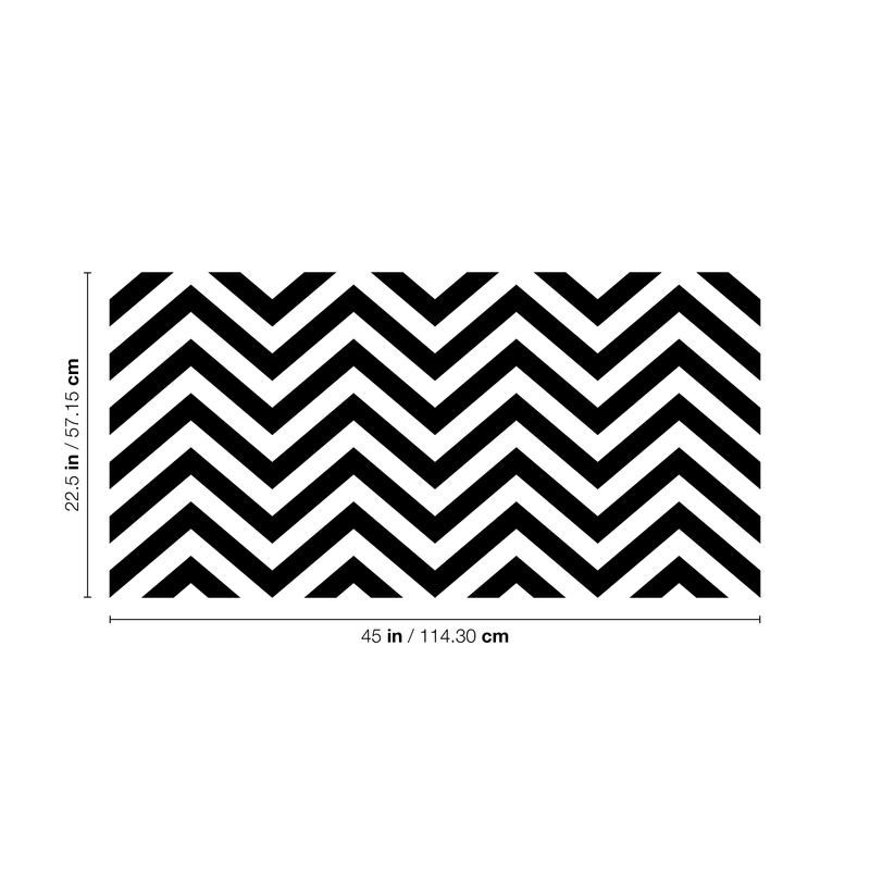 Vinyl Wall Art Decals - Chevron Stripes - 22.Cool Adhesive Sticker Pattern for Home Office Bedroom Nursery Living Room Apartment - Lifestyle Minimalist Chic Decor 4