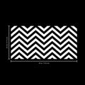 Vinyl Wall Art Decals - Chevron Stripes - 22.5" x 45"- Cool Adhesive Sticker Pattern for Home Office Bedroom Nursery Living Room Apartment - Lifestyle Minimalist Chic Decor (22.5" x 45"; White) 1