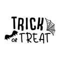 Vinyl Wall Art Decal - Trick Or Treat - 12" x 23" - Fun Spooky Halloween Seasonal Decoration Sticker - Kids Teens Adults Indoor Outdoor Wall Door Window Living Room Office Decor 1