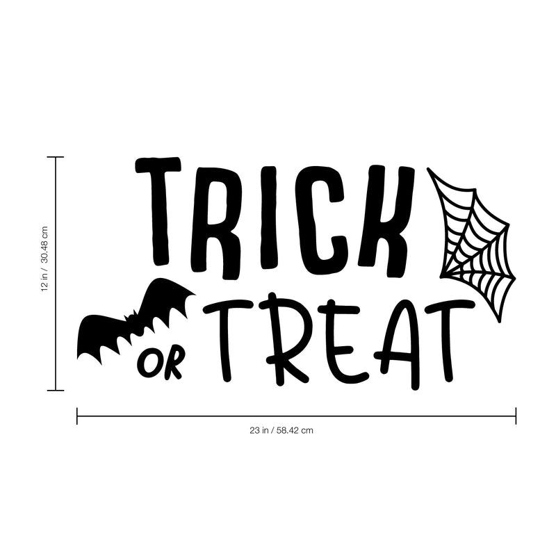 Vinyl Wall Art Decal - Trick Or Treat - 12" x 23" - Fun Spooky Halloween Seasonal Decoration Sticker - Kids Teens Adults Indoor Outdoor Wall Door Window Living Room Office Decor 4