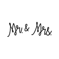 Vinyl Wall Art Decal - Mr And Mrs - Couples Wedding Reception Happy Home Adhesive Peel Off Sticker - Marriage Wedlock Family Gifts Of Love Living Room Bedroom Decor Stickers 1