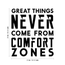 Vinyl Wall Art Decal - Great Things Never Came from Comfort Zones - 26" x 23" - Decor Home Living Room Bedroom Office Sticker - Modern Peel and Stick Motivational Life Quote Decals 4