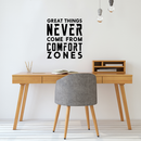 Vinyl Wall Art Decal - Great Things Never Came from Comfort Zones - 26" x 23" - Decor Home Living Room Bedroom Office Sticker - Modern Peel and Stick Motivational Life Quote Decals 3