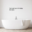 Vinyl Wall Art Decal - I Just Want You To Be Happy And Naked - Modern Witty Adult Humor Home Living Room Bedroom Bathroom Sticker Decoration - Funny Couples Peel And Stick Adhesive 2