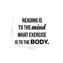 Vinyl Wall Art Decal - Reading Is To The Mind What Exercise Is To The Body - Reading Bookworm Motivational Home Living Room Bedroom Office Sticker Decor - Modern Peel And Stick Wall Decals 4