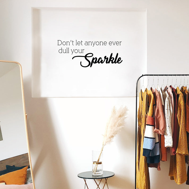 Vinyl Wall Art Decal - Don't Let Anyone Ever Dull Your Sparkle - Inspirational Home Living Room Office Bedroom Sticker Decor - Peel and Stick Adhesive Decals %u2026 2