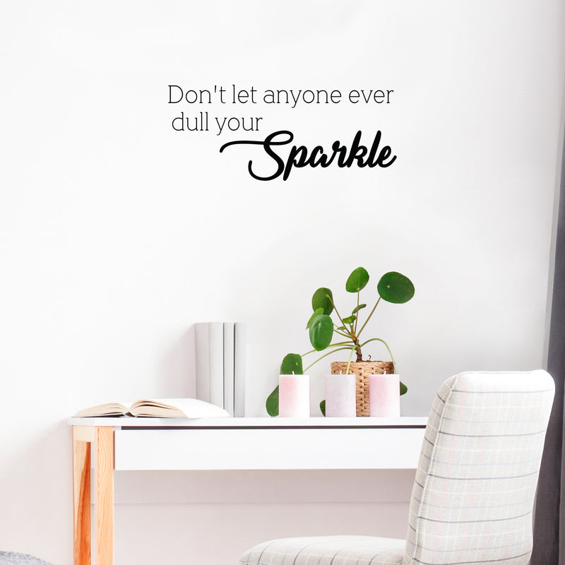 Vinyl Wall Art Decal - Don't Let Anyone Ever Dull Your Sparkle - Inspirational Home Living Room Office Bedroom Sticker Decor - Peel and Stick Adhesive Decals %u2026 3