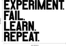 Vinyl Wall Art Decal - Experiment Fail Learn Repeat - 23" x 34" - Positive Business Workplace Bedroom Gym Decoration - Motivational Wall Home Office Fitness Apartment Decor Sticker Adherent 4