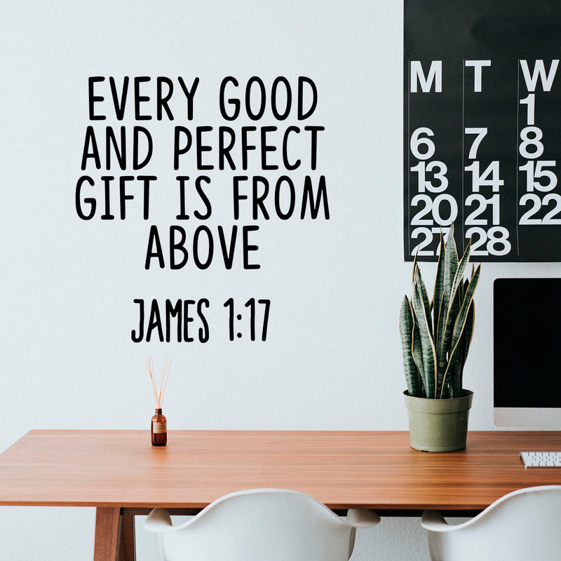 Vinyl Wall Art Decal - Every Good is from Above James 1:17-25" x 23" - Spiritual Quotes Home Bedroom Wall Decor - Religious Nursery Playroom Church Decor Sticker 2
