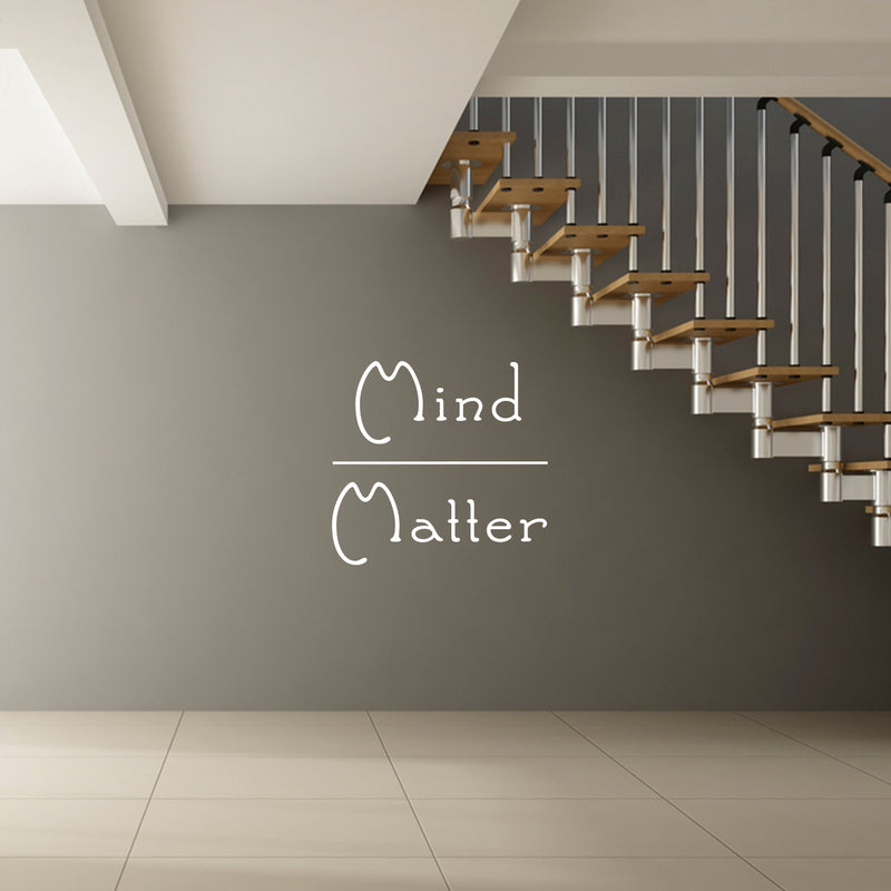 Vinyl Wall Art Decal - Mind Over Matter - 23" x 23" - Positive Bedroom Living Room Home Decoration - Motivational Wall Home Apartment Decor Sticker (23" x 23"; White) 3