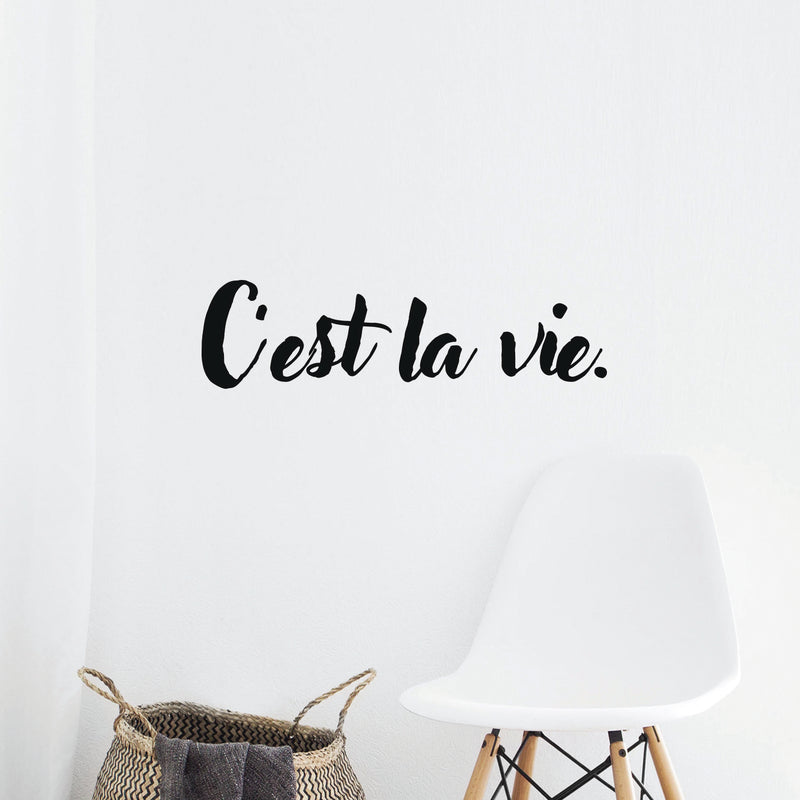 Vinyl Wall Art Decal - C’est La Vie - 8" x 30" - That’s Life French Quote for Home Living Room Bedroom Sticker Decor - Teens Adults Peel and Stick Apartment Work Office Adhesive Decals 3