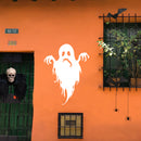 Vinyl Wall Art Decal - Sad Ghost - 27" x 20" - Fun Spooky Halloween Seasonal Movie Props Sticker - Kids Teens Adults Indoor Outdoor Wall Door Window Living Room Office Decor (27" x 20"; White) 3