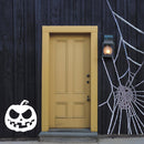 Vinyl Wall Art Decal - Scary Pumpkin - 23" x 23" - Fun Spooky Halloween Seasonal Decoration Sticker - Fall Season Indoor Outdoor Wall Door Window Living Room Office Decor (23" x 23"; White) 3