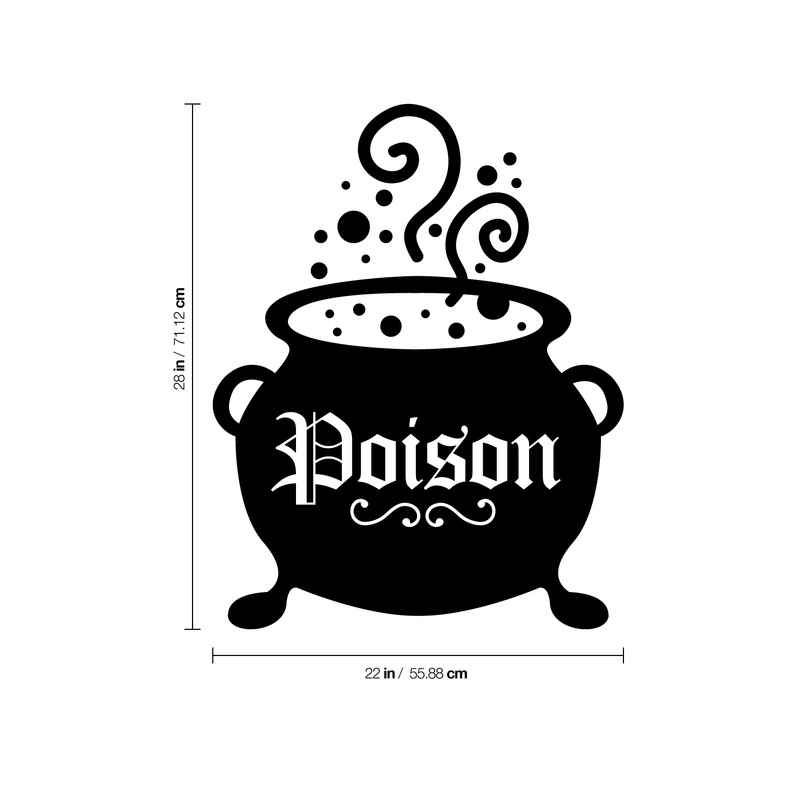 Vinyl Wall Art Decal - Poison Cauldron - Fun Spooky Halloween Seasonal Decoration Sticker - Cute Teens Adults Indoor Outdoor Wall Door Window Living Room Office Decor 4